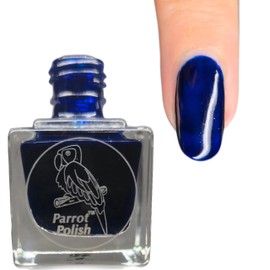 Parrot Polish Blue Whale Neon Nail Polish, Deep Royal Blue Color Lacquer
