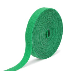 Reusable Plant Ties for Climbing Plants Hook and Loop Green Nylon Plant Straps Tape Double Sided Garden Tie Strap Reusable Adjustable Gentle Support for Vines, Trellis, Tomato (1/2 Inch x 16.4 ft)