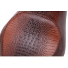 KEEPDSGN Brown Alligator Motorcycle Driver Passenger Two Up Seat for