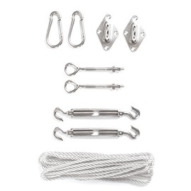 Perel GSSK2 MONTAGEKIT FÜR SONNENSEGEL, Silver, 22.5x4x29.5 cm