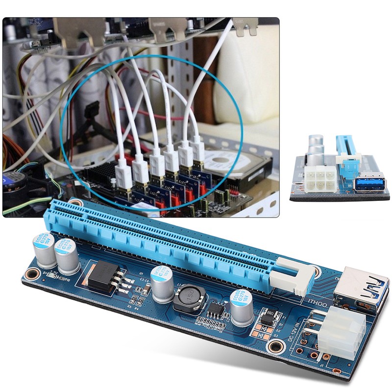 Mini PCI-E to PCI Express16x Extender Riser Adapter With SATA