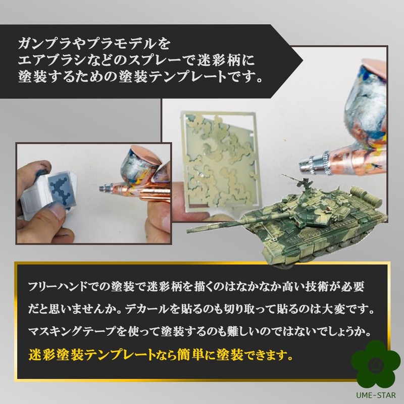UME-STAR Painting Template Plastic Model Digital Camo Stencil Sheet Model