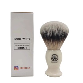 ECHOLLY Premium Shaving Brushes for men by Echolly-NO Shedding Bristle Shave Brushes for Men-Smooth Acrylic Handle Legacy Shave Brush-Rich and Fast Lather Shaving Cream Brush Dad Gifts for Fathers Day