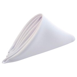 Paquete de 12 Servilletas de Tela, Todo tipo de eventos, Cómoda y fácil de lavar, Resistente, Dobladillo reforzado y Duradera, para Boda, Eventos y Uso Doméstico Regular 45 x 45 cm (Blanca)