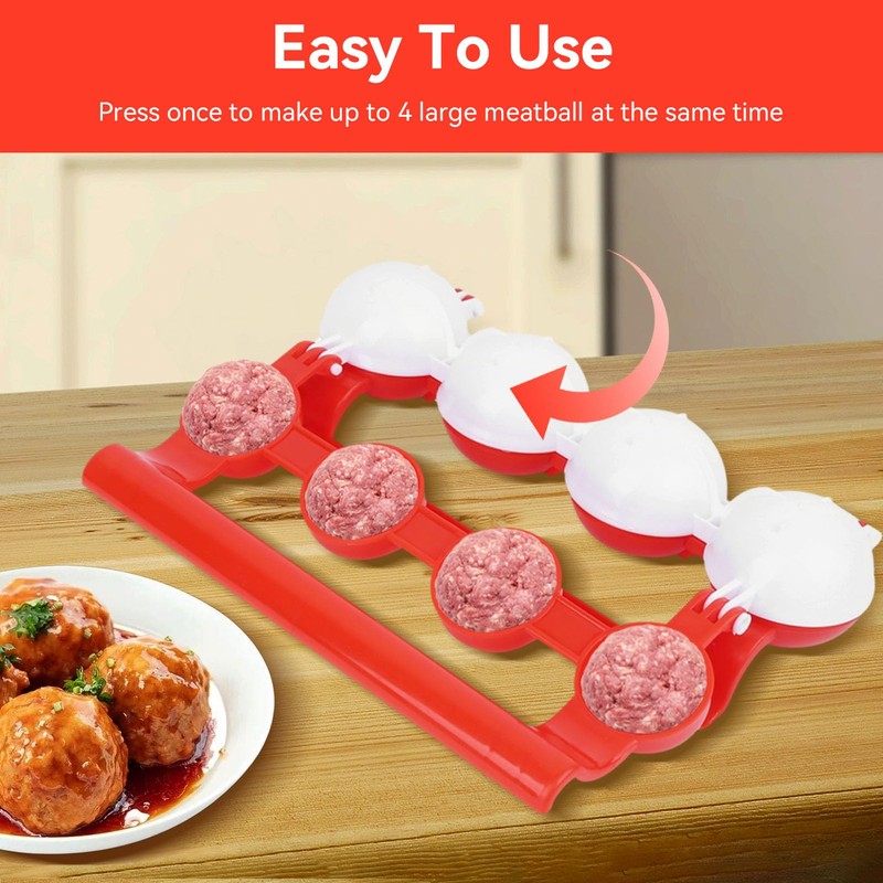 2 uds fabricante de albóndigas, bolas de carne rellenas bolas