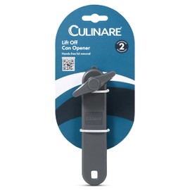 Culinare Lift Off Tin Opener, Grey, Plastic/Stainless Steel, Manual Can Opener, Safe Lid Removal