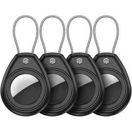 Aimtel Airtag Holder Compatible with AirTag Keychain Accessory,Portable Keyring Cover,Anti-Lost Keychain Key Ring,Easy Installation