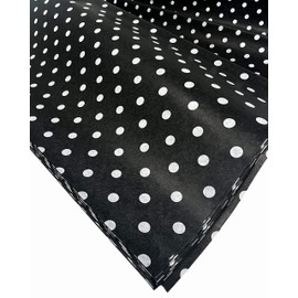 Flexicore Packaging Black Polka Dot Print Gift Wrap Tissue Paper Size: 15 Inch X 20 Inch | Count: 10 Sheets | Color: Black Polka Dot
