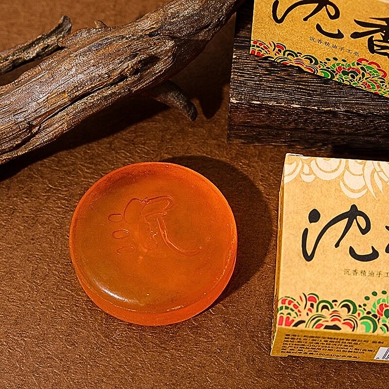 80g Agarwood Handmade Essential Oil Soap Sophora Ginseng Cleansing Soap