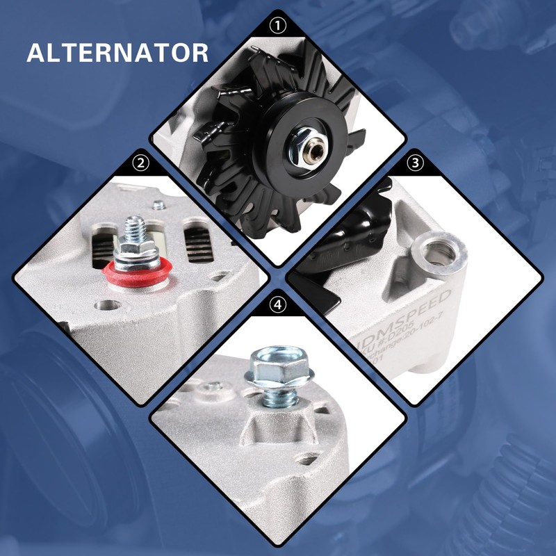 Alternator High Output 105Amp 1-Wire 10SI Self-Exciting Replacement For SBC