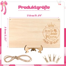 DPKOW Gift Mum Mother's Day Gift, Wooden Picture Frame Mum Photo Frame Frameless Picture Frame for Mum Birthday Gift Christmas Valentine's Day Best Mum Gift Home Decoration