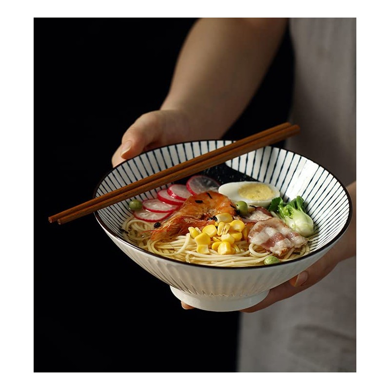 QINLANG 38 oz Japanese Ramen Bowls, Cereal Bowls, Soup Bowls,