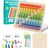 Montessori Multiplication Board, Wooden Multiplication Board, Children's Learning Multiplication Table,