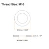sourcing map 5Pcs M16 Flat Washer, 304 Stainless Steel 17mm