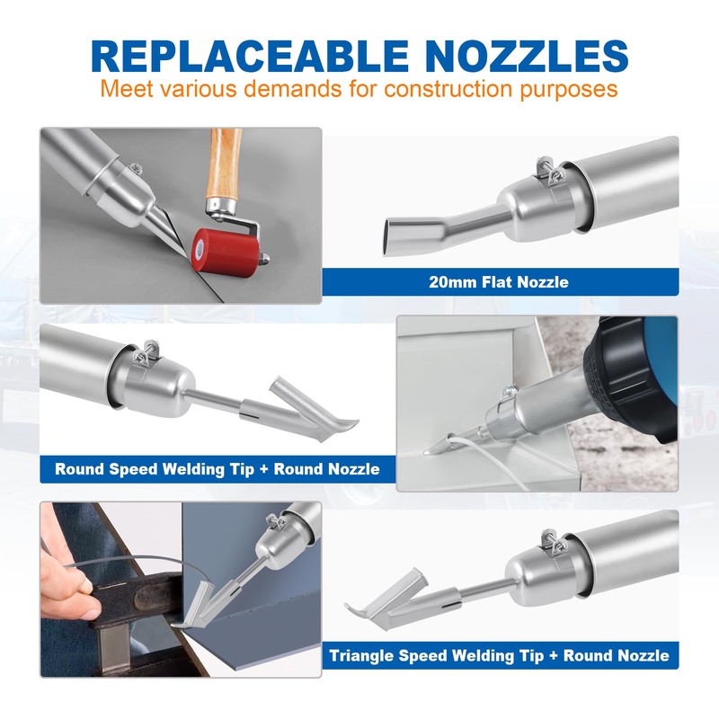 TRY-YEAN 1600W 110V Hot Air Welder Heating Gun, TPO PVC