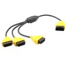 OLLGEN 1.6ft/50cm OBD2 Splitter Cable,3 Way OBD-II Extension Cable,Full 16