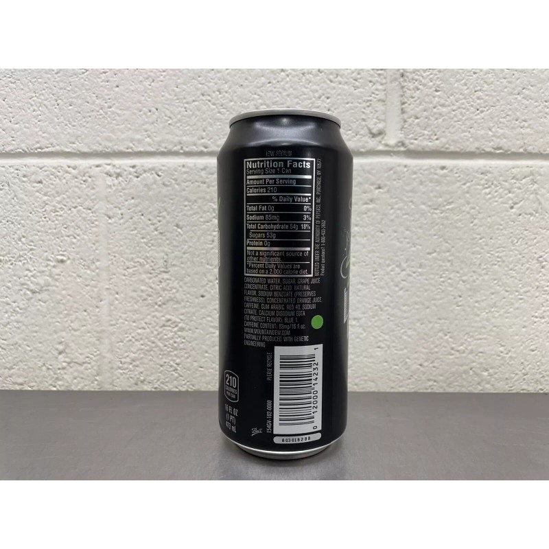 Mountain Dew Black Label - New (Empty - No Liquid)