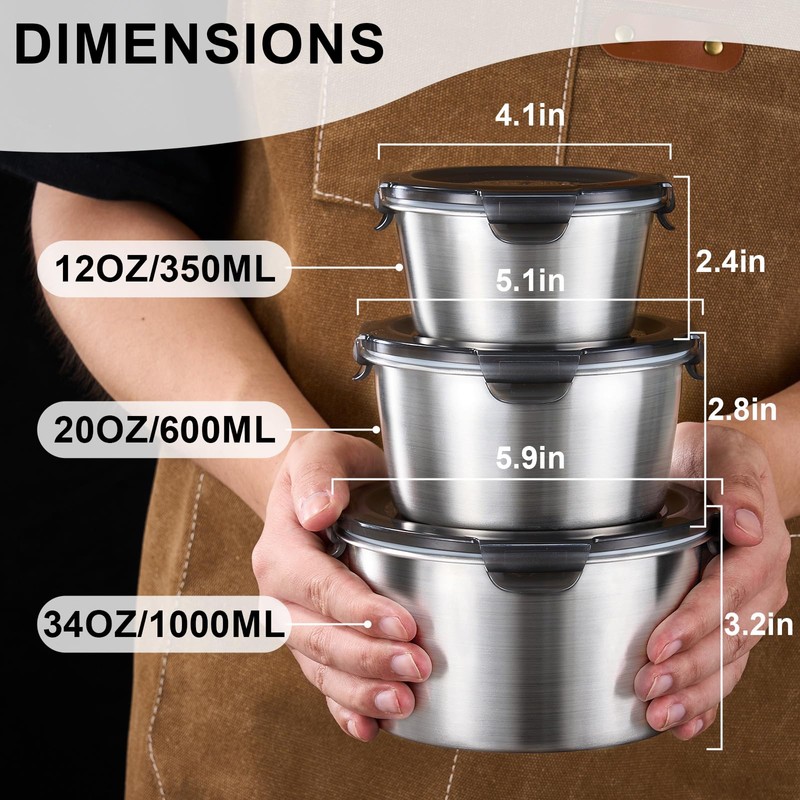 Baalaka Food Storage Containers, Airtight Food Storage Containers with Lids,