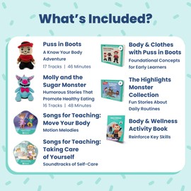 Storypod Body & Wellness Set for The Learning-First Audio Play System | Content for Age 3 Years, 6 Months | SEL Audio Learning & Interactive Fun
