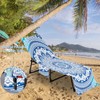 ChezMax Lounge Chair Towel Cover with Side Pockets and Beach