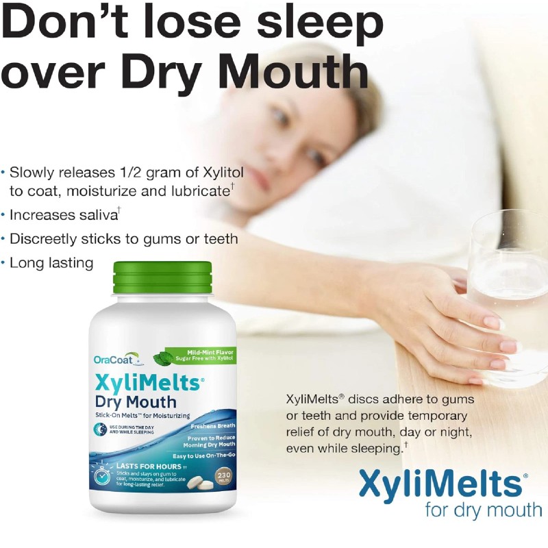 Oracoat XyliMelts for Dry Mouth Night Time or Day -