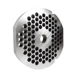 Grinder Plate with 2 Flat Edges for #32 Grinders, Butcher Boy, with 1/4" Holes Great for Regular Chili