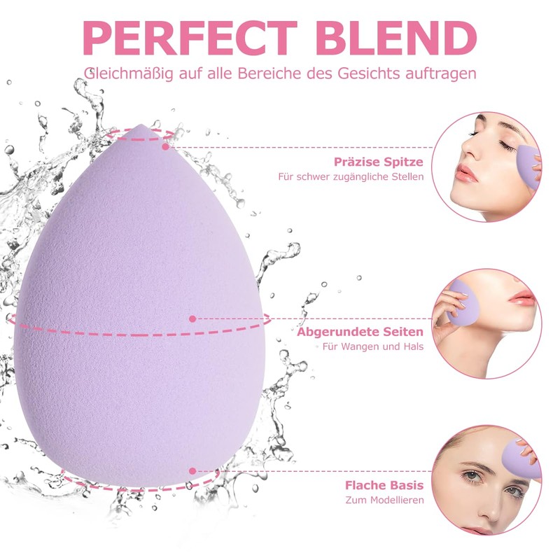 8-Piece Make Up Sponge Set, Beauty Mixer, Large Make-Up Egg