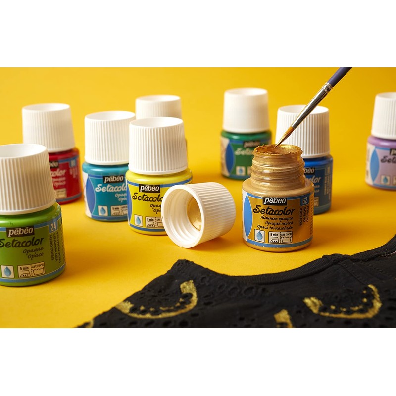 PEBEO Setacolor Opaque Fabric Paint 45-Milliliter Bottle, Cinnamon,Cinnamon, 295-093
