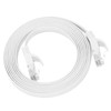 Cable Ethernet Plano Blanco CAT6 Gigabit 8 Núcleos Par Trenzado
