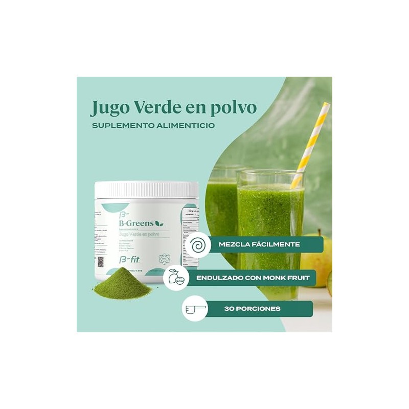 B- FIT B - Jugo Verde en Polvo B-Greens -