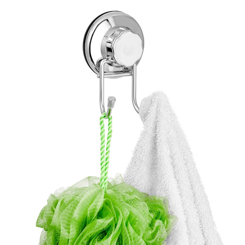 SANNO Suction cups Shower Caddy Soap Dish Double Bath Hook-Bath