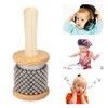 Wooden Hand Shaker Cabasa Percussion Instrument Small Size for Student