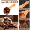 2Pcs Wood Coffee Scoops Acacia Wood Measuring Spoon