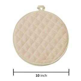 Lifaith Tortilla Server & Pancake Keeper - 2-Pack 10” Microwavable Bag for Food, Tortilla Warmer - Natural High Density Fabric with Sealing Design, Keeps Food Warm & Soft (Light Brown)