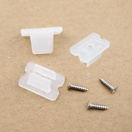 ELOUYCKE LED Strip Light Clips, 10 LED Neon Mounting Brackets, Plastic Clamp Holder and 10 Screws for DIY, Bedroom Decorations