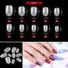 Juego de uñas postizas ovaladas cortas, 500 unidades, 10 tamaños,