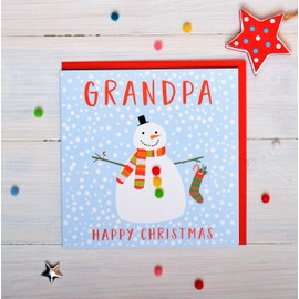 Claire Giles XP141 "Snowman" Grandpa Happy Christmas Card