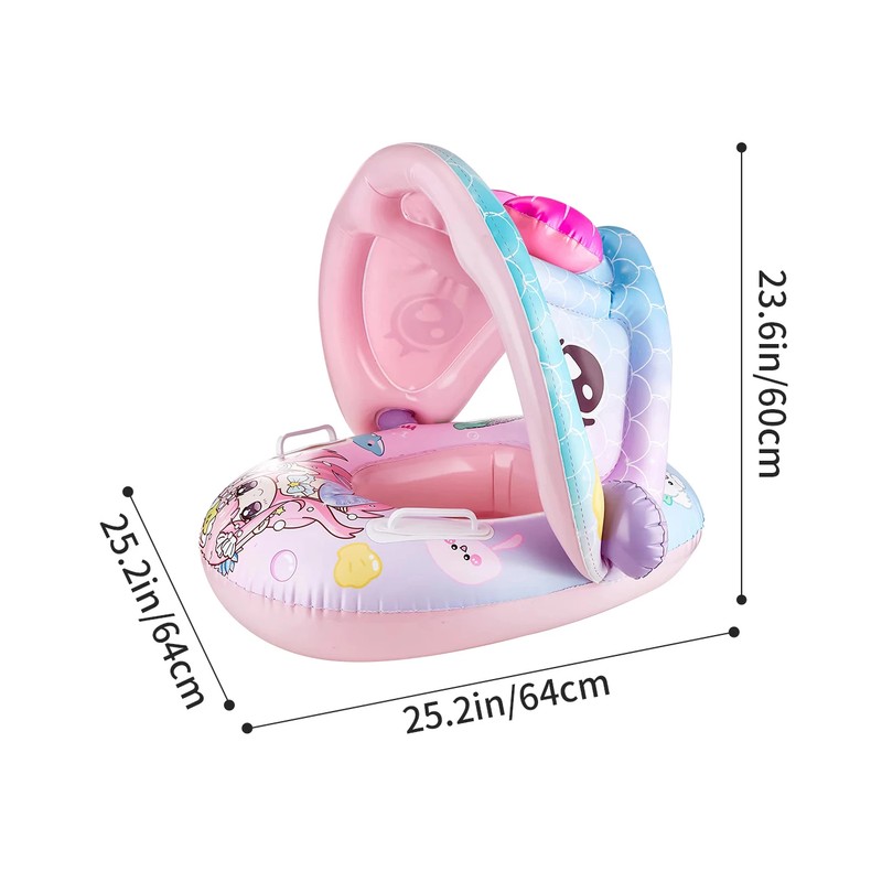 Toddler Pool Float with Canopy for Supervised Water Play –