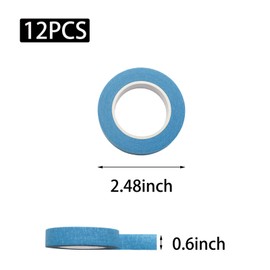 JAKOUE 12 Rolls Colored Painters Tape 0.6 inch x 16 Yard - Craft Paper Masking Tape for DIY, Painting, and Art Supplies