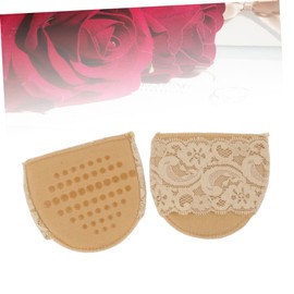 Healeved 6pairs Invisible Lace Forefoot Cushions of High Heel Pads for Sponge Half Insoles Khaki Color Pressure Relief for Metatarsal and Toes