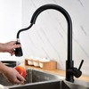 Kitchen Sink Faucet Black Pull Down/Out Sprayer Swivel Single Handle