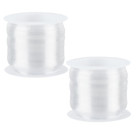 NBEADS Clear Elastic Strap, 6mm/10mm Width 30m Total Frosted Plastic Stretchable Adjustable Cord for DIY Shoulder Bra Clothes Sewing Project