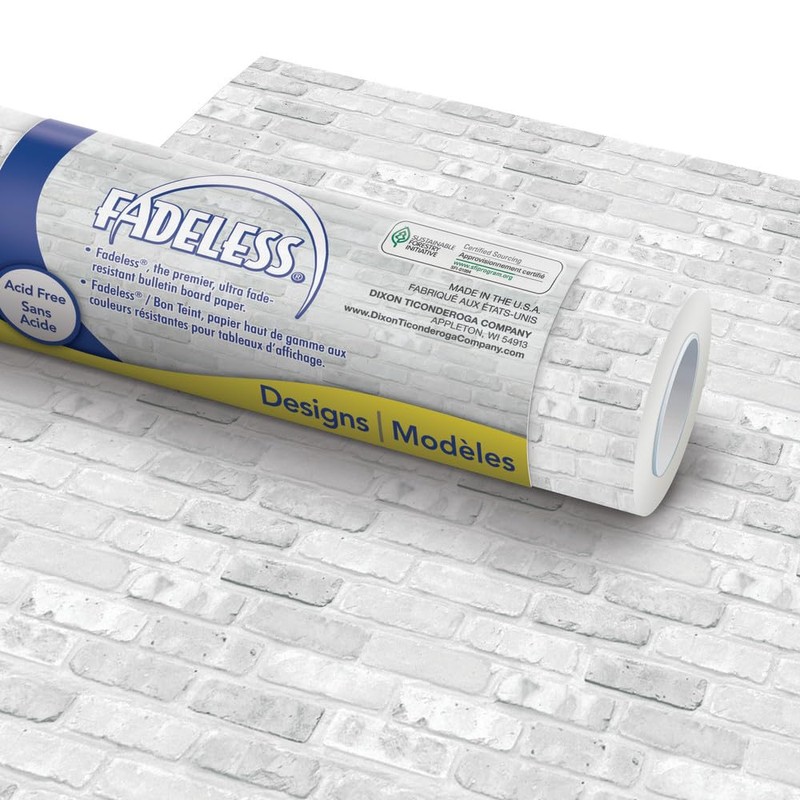 Fadeless Bulletin Board Paper, Fade-Resistant Paper for Classroom Decor, 48”