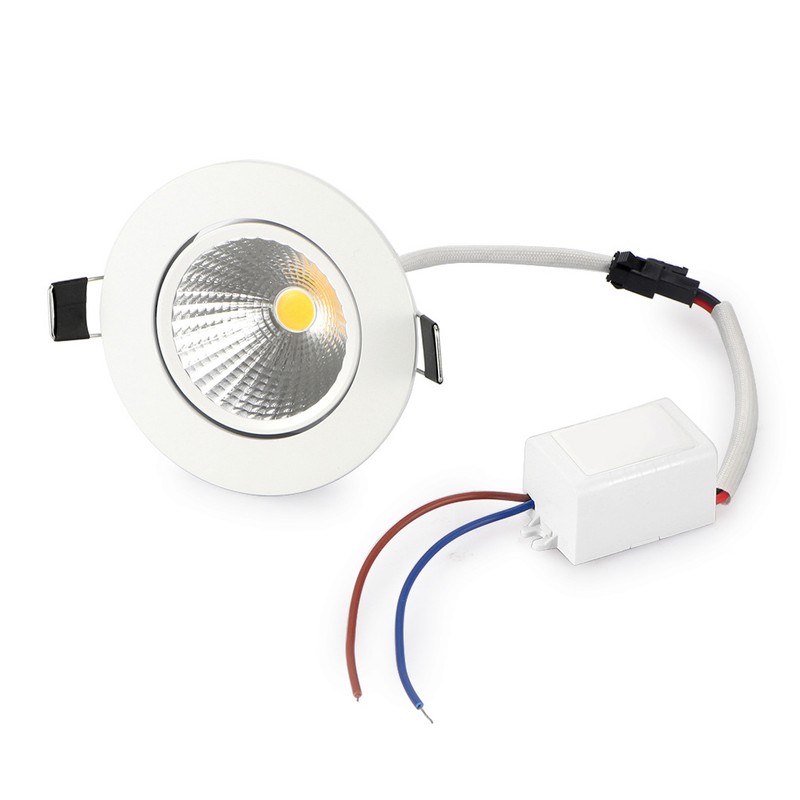 COB Aluminium LED Ceiling Light Recessed Downlight Indoor Decoration Lamp