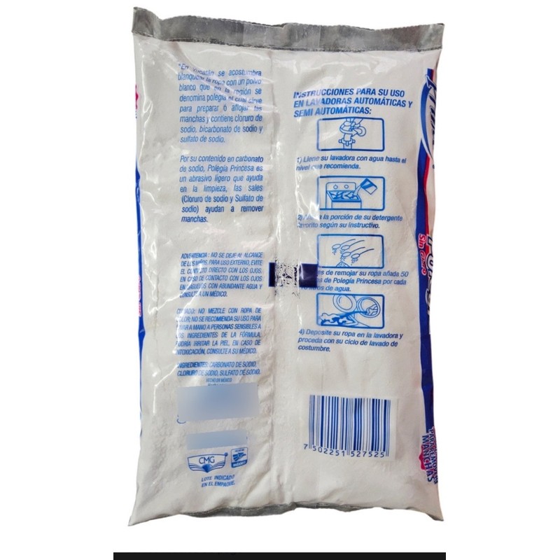 Princesa 4 Pack POLVO PRINCESA SIN CLORO QUITAMANCHAS LAUNDRY SOAP