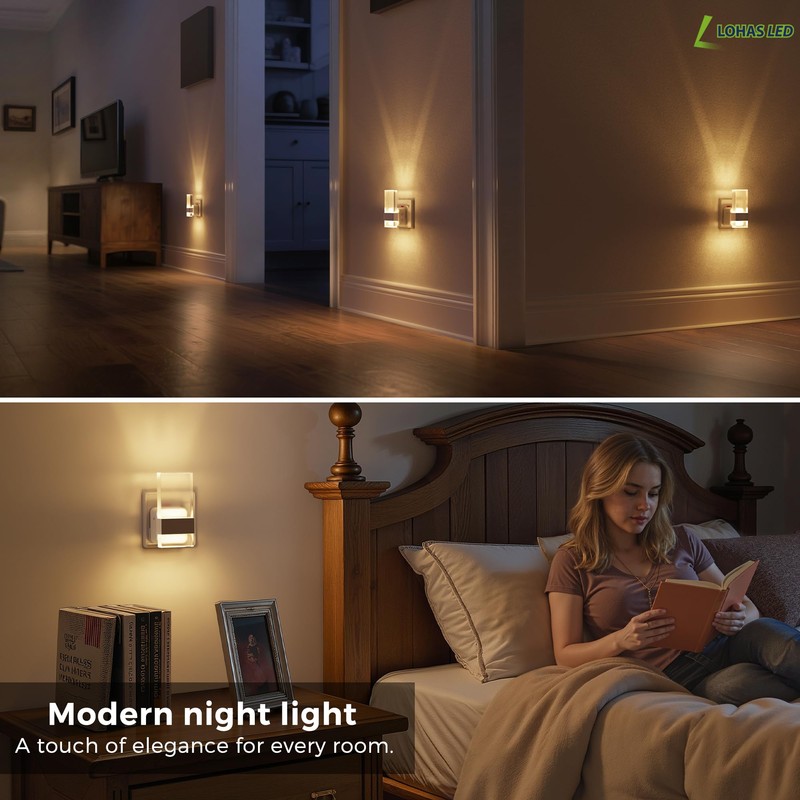 LOHAS-LED Night Light, Plug in Night Light with Dusk-to-Dawn Sensor,
