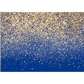 8x6ft Blue and Gold Backdrop Golden Spots Backdrop for Photography Vintage Astract Background for Family Birthday Party Newborn Studio Props
