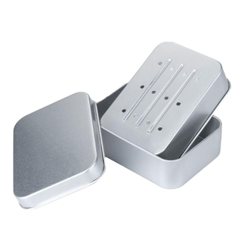 2PCS Soap Box, Aluminium Soap Cases with Drain Strainer, Bar