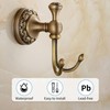 PEONYBATH Antique Bronze Brass Bath Towel Hooks, Wall Mounted Bathroom