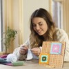 PQKL-party crochet blocking board and pins 7.9 inch, 20 steel